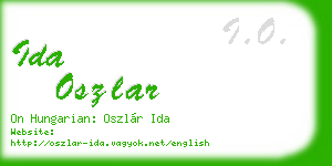 ida oszlar business card