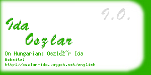 ida oszlar business card